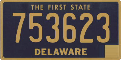 DE license plate 753623