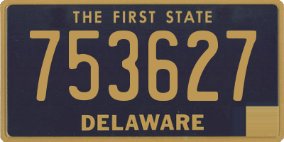 DE license plate 753627