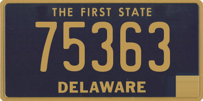 DE license plate 75363
