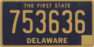DE license plate 753636