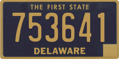 DE license plate 753641