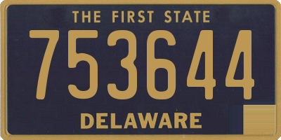 DE license plate 753644