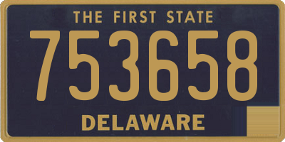 DE license plate 753658