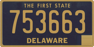 DE license plate 753663