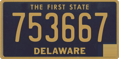 DE license plate 753667