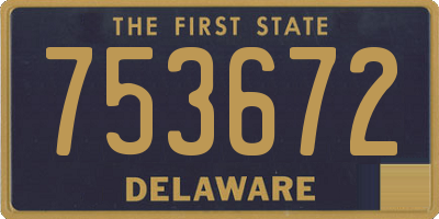 DE license plate 753672