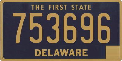 DE license plate 753696