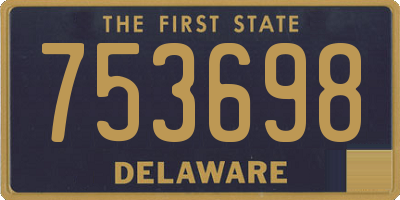 DE license plate 753698