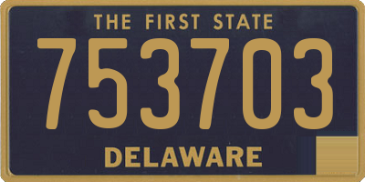 DE license plate 753703