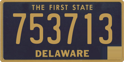 DE license plate 753713