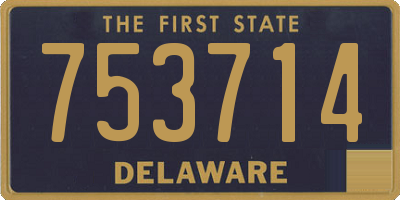 DE license plate 753714