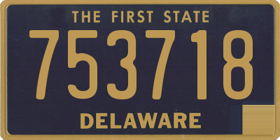 DE license plate 753718