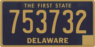 DE license plate 753732