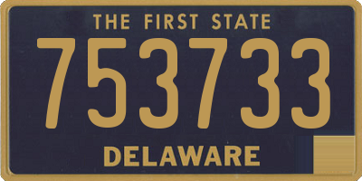 DE license plate 753733