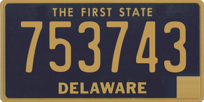 DE license plate 753743