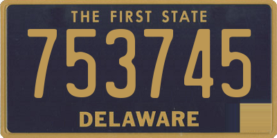 DE license plate 753745