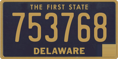 DE license plate 753768