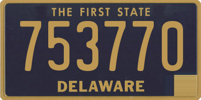 DE license plate 753770