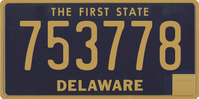 DE license plate 753778