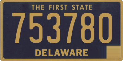 DE license plate 753780