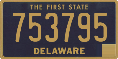 DE license plate 753795