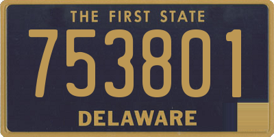 DE license plate 753801