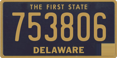 DE license plate 753806