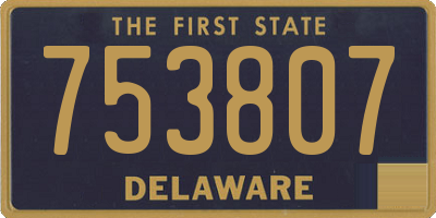 DE license plate 753807