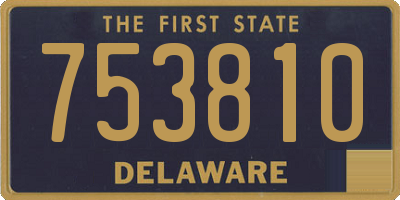 DE license plate 753810