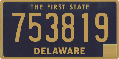 DE license plate 753819