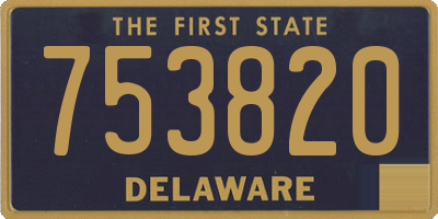 DE license plate 753820