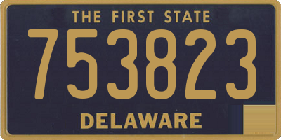 DE license plate 753823