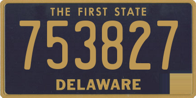 DE license plate 753827