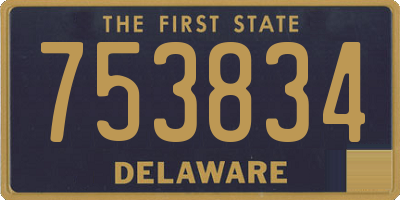 DE license plate 753834