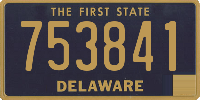 DE license plate 753841