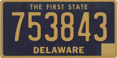 DE license plate 753843