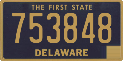 DE license plate 753848