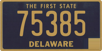 DE license plate 75385