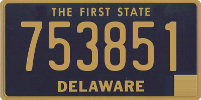 DE license plate 753851