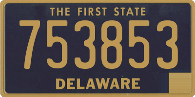 DE license plate 753853