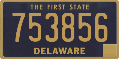 DE license plate 753856