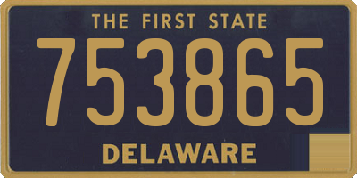 DE license plate 753865