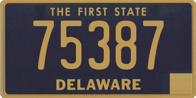 DE license plate 75387