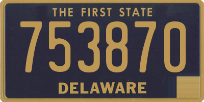 DE license plate 753870