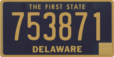DE license plate 753871