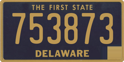 DE license plate 753873