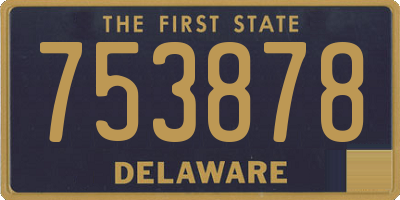 DE license plate 753878