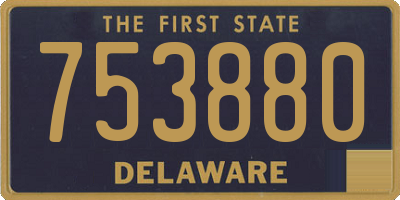 DE license plate 753880