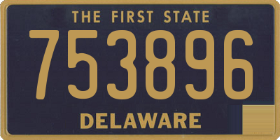 DE license plate 753896