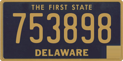 DE license plate 753898